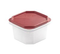 TATAY Boite Alimentaire Plastique 0,6L Top Flex | Couvercle à Pression | Boite Conservation Alimentaire | Micro-ondes, Lave-vaisselle, Frigo, Congélateur | Sans BPA | 12x12x7,5 cm, Rouge