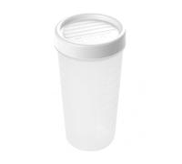 TATAY Boîte Alimentaire, Hermétique, Capacité de 0.6 L, Couvercle à vis, sans BPA, passe au micro-ondes et au lave-vaisselle, Blanc. Dimension: 8,5 x 8,5 x 16,5 cm