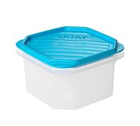 TATAY Boîte Alimentaire, Hermétique, 0.6 L Capacité, Couvercle à pression flexible, sans BPA, passe au Micro-ondes et au Lave-vaisselle, Bleue. Dimensions : 12 x 12 x 7,5 cm