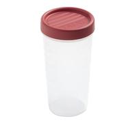 TATAY Boite Alimentaire Plastique 0,6L Twist | Couvercle à Vis | Boite Conservation Alimentaire | Micro-ondes, Lave-vaisselle, Frigo, Congélateur | Sans BPA | 8,5x8,5x16,5 cm, Rouge