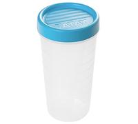 TATAY Boîte Alimentaire, Hermétique, Capacité de 0.6 L, Couvercle à vis, sans BPA, passe au micro-ondes et au lave-vaisselle, Bleue. Dimension: 8,5 x 8,5 x 16,5 cm
