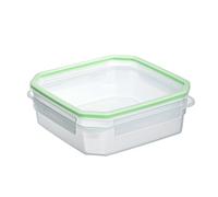 TATAY Boîte Alimentaire, Hermétique, Capacité de 1.3 L, Couvercle à pince, sans BPA, Passe au micro-ondes et au lave-vaisselle, Verte. Dimensions: 18,8 x 18,8 x 6,6 cm