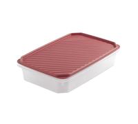 TATAY Boîte Alimentaire, Hermétique, 2.1 L Capacité, Couvercle à pression flexible, sans BPA, passe au Micro-ondes et au Lave-vaisselle, Rouge canneberge. Dimensions : 28,5 x 18,5 x 6 cm