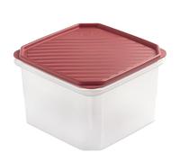 TATAY Boîte Alimentaire, Hermétique, 2.9 L Capacité, Couvercle à pression flexible, sans BPA, passe au Micro-ondes et au Lave-vaisselle, Rouge canneberge. Dimensions : 18,5 x 18,5 x 12,2 cm