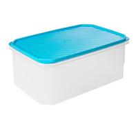 TATAY Boîte Alimentaire, Hermétique, 4.7 L Capacité, Couvercle à pression flexible, sans BPA, passe au Micro-ondes et au Lave-vaisselle, Bleue. Dimensions : 28,5 x 18,5 x 12,2 cm