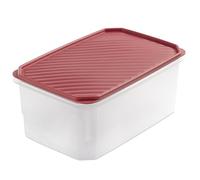 TATAY Boite Alimentaire Plastique 4,7L Top Flex | Couvercle à Pression | Boite Conservation Alimentaire | Micro-ondes, Lave-vaisselle, Frigo, Congélateur | Sans BPA | 28,5x18,5x12,2 cm, Rouge