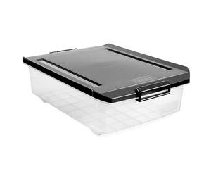 TATAY Boîte de Rangement avec Couvercle 32 L sous Lit, 40 x 57 x 18 cm