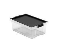 TATAY Boîte de rangement 7L transparent – couvercle hermétique, empilable