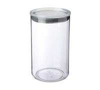 TATAY Boîte de Rangement de Cuisine, Capacité 2L, Hermétique, sans BPA, Passe au lave-vaisselle, Transparent- Gris. Dimension: 12,5 x 12,5 x 22 cm