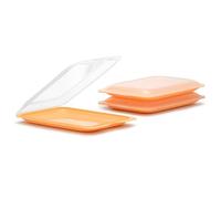 TATAY Boîtes a Charcuterie Fresh | Ensemble de 3 Standard | Boite Jambon Conservation Frigo, Empilable | Passe au Congélateur, Micro-ondes et Lave-vaisselles | Sans BPA, 17x3,2x25,2cm, Couleur Pêche