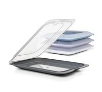 TATAY Ensemble de 4 Boîtes a Charcuterie Fresh, Sans BPA, Réutilisable, Empilable, Passe au Lave-vaisselle et au Micro-ondes, Couleur Pastel. Dimension 17 x 3,2 x 25,2 cm