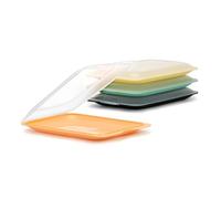 TATAY Boîtes a Charcuterie Fresh | Ensemble de 4 Standard | Boite Jambon Conservation Frigo, Empilable | Passe au Congélateur, Micro-ondes et Lave-vaisselles | Sans BPA, 17x3,2x25,2cm, Couleurs Pastel