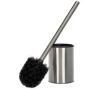 TATAY Brosse Toilettes WC | Acier Inoxydable Satiné | avec Récipient Intérieur | Design Moderne et Facile à Nettoyer | Hygiène Optimale | Support Inclus | 9 x 9 x 37 cm