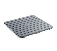 Tatay Caillebotis de douche 5530016 Polypropylène antidérapant effet bois Gris 55x55 cm