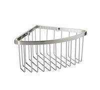 TATAY Etagere Salle de Bain d’Angle Aluminium | avec Vis Incluses | Compatible Système sans Perçage (Quick Fix) | Anti-humidité | Moderne | Évacuation Rapide | 20 x 11,5 x 20 cm - Modèle Aluminium