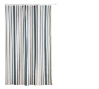 TATAY Cortina de Ducha de Tela 140 x 200 cm | Incluye 8 Anillas | Cortina Ducha Lavable Con Diseño Moderno | Tela de Poliéster muy Resistente | Modelo Timeless - Colores Blanco, Beige y Verde