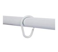 TATAY Crochets pour Rideau de Douche 5570001, Lot de 12 Unités | Crochets pour Rideau | Polypropylène Résistant | Dimensions 6x4x0,5 cm | Installation Rapide | Lot de Douze, Blanc