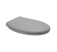 TATAY Cuvette Toilette Universelle en Duroplast | Pour WC Ovales | Retrait Rapide | Haute Résistance et Surface Antibactérienne | Montage Facile | Modèle Comfort - Gris Clair