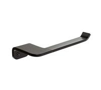 TATAY dérouleur de Papier Toilette sans Couvercle de la Collection Onyx, en Aluminium anodisé Noir Mat. Double système de Fixation, vis et système Glue & Fix, sans perçage.