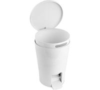 TATAY diabolo - Poubelle de salle de bain à pédale, avec capacidada de 5 l, 28.2 x 19 x 21 cm Moderne 19.00x21.00x28.20 cm blanc:
