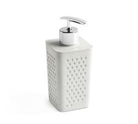 TATAY Distributeur de Savon Bohol, en polypropylène, sans BPA, Plastique 100% recyclé, Blanc, Dimensions : 7 x 6,5 x 16 cm