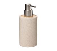 TATAY Distributeur de Savon Bora, Polyrésine, sans BPA, Couleur Beige. Mesures 9 x 7,3 x 17 cm