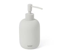 TATAY Distributeur de Savon en céramique Soft, Toucher Doux et Finition Mate, sans BPA, Blanc Dimensions : 9,5 x 8 x 17 cm