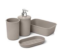 Tatay Ensemble 4 Pièces Salle de Bain Baobab en Plastique, sans BPA