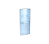 Tatay Etagère d`Angle avec 2 Portes Plastique Bleu Translucide 20 x 20 x 62,5 cm - 4480100