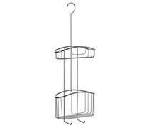 TATAY Panier suspendu en métal, avec panier bicolore, en acier inoxydable, chromé, Dimensions 22,5 x 9 x 46 cm