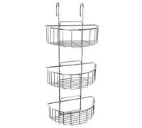 Tatay Panier métallique avec 3 paniers, à accrocher sur la paroi de douche, 100% acier inoxydable, couleur chrome. Dimensions 27,5 x 15 x 60 cm