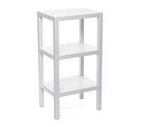TATAY Etagere Plastique de 3 Niveaux | Résistance à l’Humidité | Inclut Fixation avec Vis et Compatible avec Système Quick Fix | Intérieur et Extérieur | Charge Jusqu’à 30 kg - Modèle Lombok - Blanc