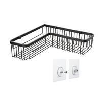 TATAY Étagère Salle Bain sans Perçage d’Angle, Aluminium 100% Inoxydable
