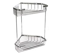 Tatay Panier d'angle Krom 2 niveaux Acier inoxydable chromé 17,5x17,5x26,5 cm
