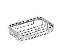 TATAY Étagère douche rectangulaire Krom, 100% acier inoxydable, Laiton, Conception fonctionnelle, avec ouverture frontale, garantie 5 ans. Mesures 20 x 13.5 x 20 cm