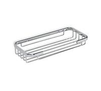 TATAY Étagère douche rectangulaire Krom, 100% acier inoxydable, Laiton, Conception fonctionnelle, avec ouverture frontale, garantie 5 ans. Compatible avec Quick Fix. Mesures 20 x 13.5 x 20 cm