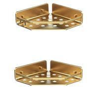 TATAY Etagere Salle de Bain sans Percage d’Angle Aluminium | avec Vis et Système Quick Fix | Anti-humidité | Design Moderne | Évacuation Rapide | 20 x 5,5 x 20 cm - Modèle Serenity - Blanc Arctique