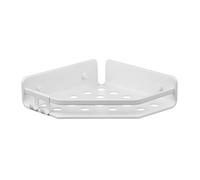 TATAY Etagere Salle de Bain Sans Percage d’Angle Aluminium | Avec Vis et Système Quick Fix | Anti-humidité | Design Moderne | Évacuation rapide | 20 x 5,5 x 20 cm - Modèle Serenity - Noir