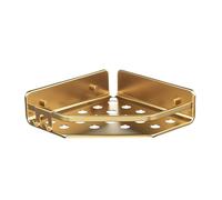 TATAY Etagere Salle de Bain Sans Percage d’Angle Aluminium | Avec Vis et Système Quick Fix | Anti-humidité | Design Moderne | Évacuation rapide | 20 x 5,5 x 20 cm - Modèle Serenity - Argent