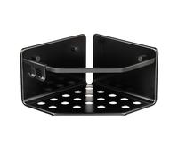 TATAY Panier de Douche d'angle de la Collection Serenity, en Aluminium, Couleur Noir, Dimensions 20 x 20 x 12 cm
