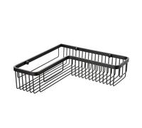TATAY Étagère Salle de Bain sans Percage d’Angle Rectangulaire | Système de Fixation Inclus (Quick Fix) | Résiste 5 kg | Aluminium 100% Inoxydable | Panier de Douche Organisateur - 30x8,5x30cm - Noir