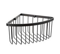 TATAY Étagère Salle de Bain sans Percage d’Angle | Système de Fixation Inclus (Quick Fix) | Résiste jusqu’à 5 kg | Aluminium 100% Inoxydable | Panier de Douche Organisateur - 20 x 11,5 x 20 cm - Noir