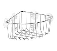 TATAY Panier d’Angle en métal avec ventouses, 100% INOX. Peut également se Fixer avec des vis