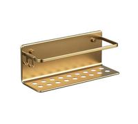 TATAY Panier Rectangulaire de la Collection Serenity, en Aluminium, Couleur Or, Dimensions 30 x 12 x 10 cm