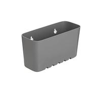 TATAY Etagere Salle de Bain Sans Percage Rectangulaire | Avec Ventouses Incluses | Supporte 1,5 kg | Polypropylène Résistant à l’Humidité | Petit Format | 20 x 8,5 x 11 cm - Modèle Standard - Gris