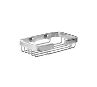 TATAY Étagère Salle de Bain sans Percage Rectangulaire | Système de Fixation Inclus (Quick Fix) | Résiste jusqu’à 5 kg | Aluminium 100% Inoxydable | Panier de Douche Organisateur - 9x3,2x1 cm - Chromé