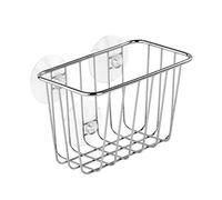TATAY Etagere Salle de Bain sans Percage Rectangulaire | Ventouses et Vis Incluses | Résistante à l’Humidité et à la Corrosion | Polypropylène et Acier 100% Inoxydable | Drainage Rapide | 9x10x15 cm