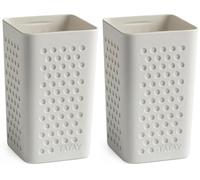 Tatay Gobelet pour Brosse à Dents et Dentifrice Bohol, en polypropylène, sans BPA, Plastique 100% recy lanc, Dimensions : 6,5 x 6,5 x 11 cm (Lot de 2)
