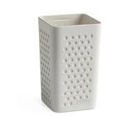 TATAY Gobelet pour Brosse à Dents et Dentifrice Bohol, en polypropylène, sans BPA, Plastique 100% recyclé, Blanc, Dimensions : 6,5 x 6,5 x 11 cm