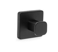 TATAY Grand Porte-Serviette de Salle de Bain, Accessoires de Salle de Bain Nero, Acier Inoxydable et Zamak, Double Système de Fixation avec Vis et Adhesif, Porte-Serviettes Noir. 6 x 6,5 x 60 cm